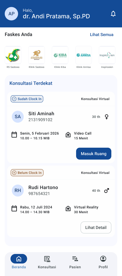 Doctor app mockup